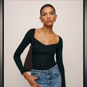 Reformation Leighton Knit Top XS